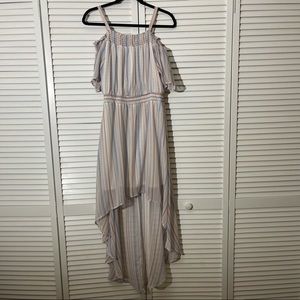 Pastel off the shoulder dress